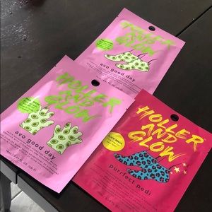 Holler and Glow foot and hand masks